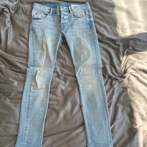 AllSaints Light Blue Skinny Cigarette Men's Jeans
